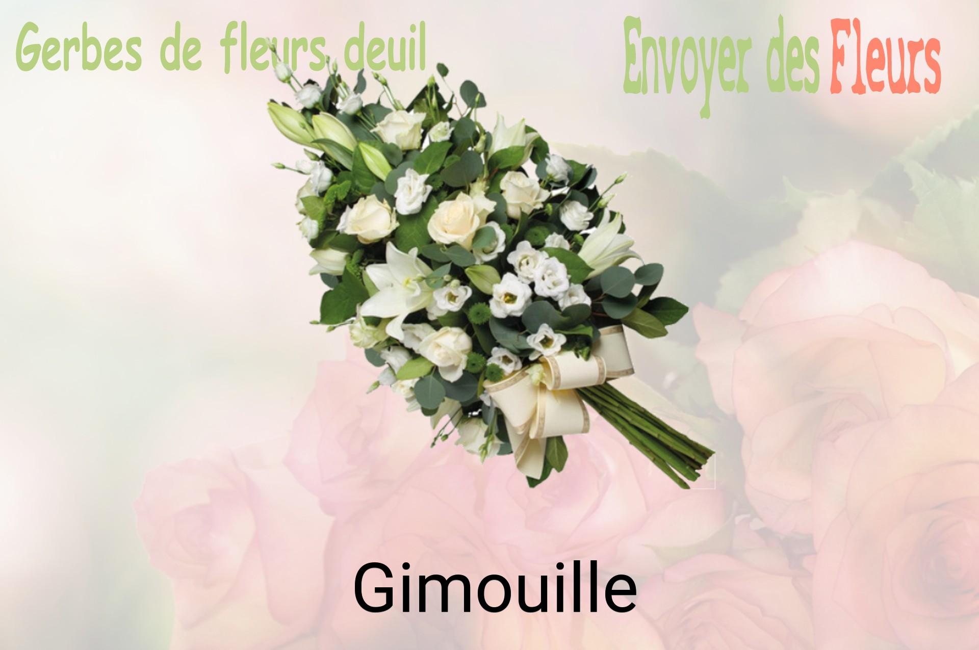 Gerbe de fleurs de deuil livrée à Gimouille